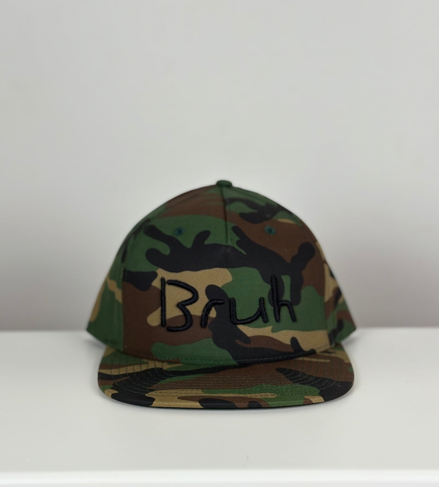 Bruh Camo/Black Snapback