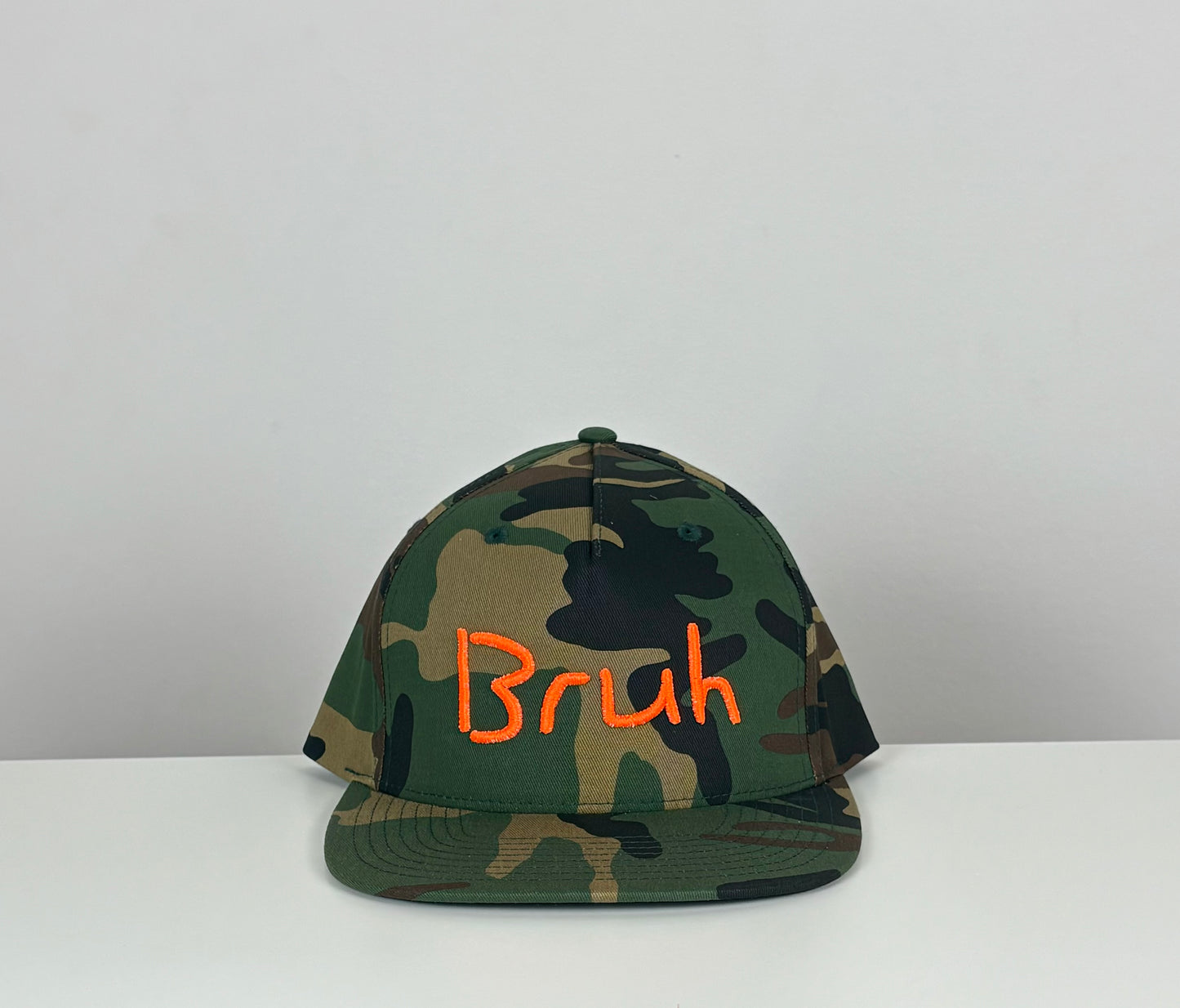 Bruh Camo/Orange Snapback