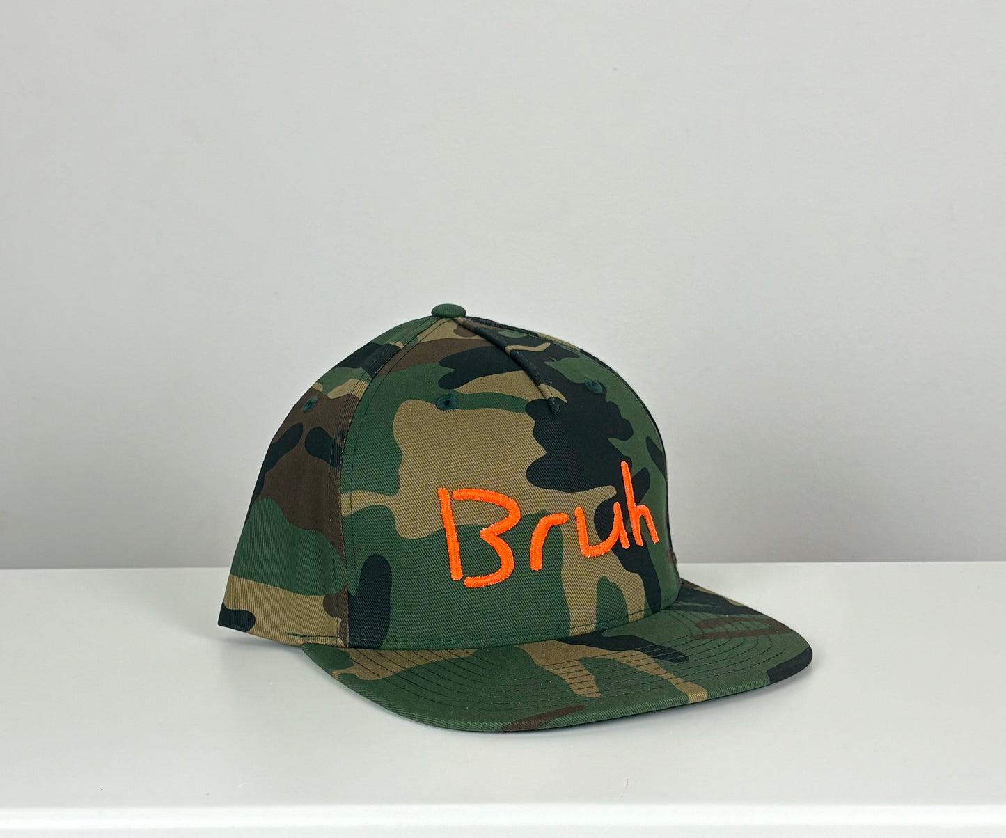 Bruh Camo/Orange Snapback