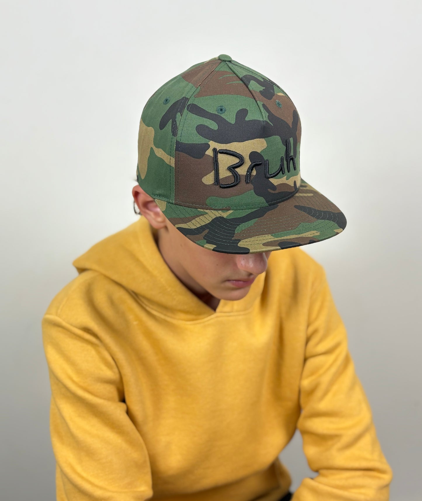 Bruh Camo/Black Snapback