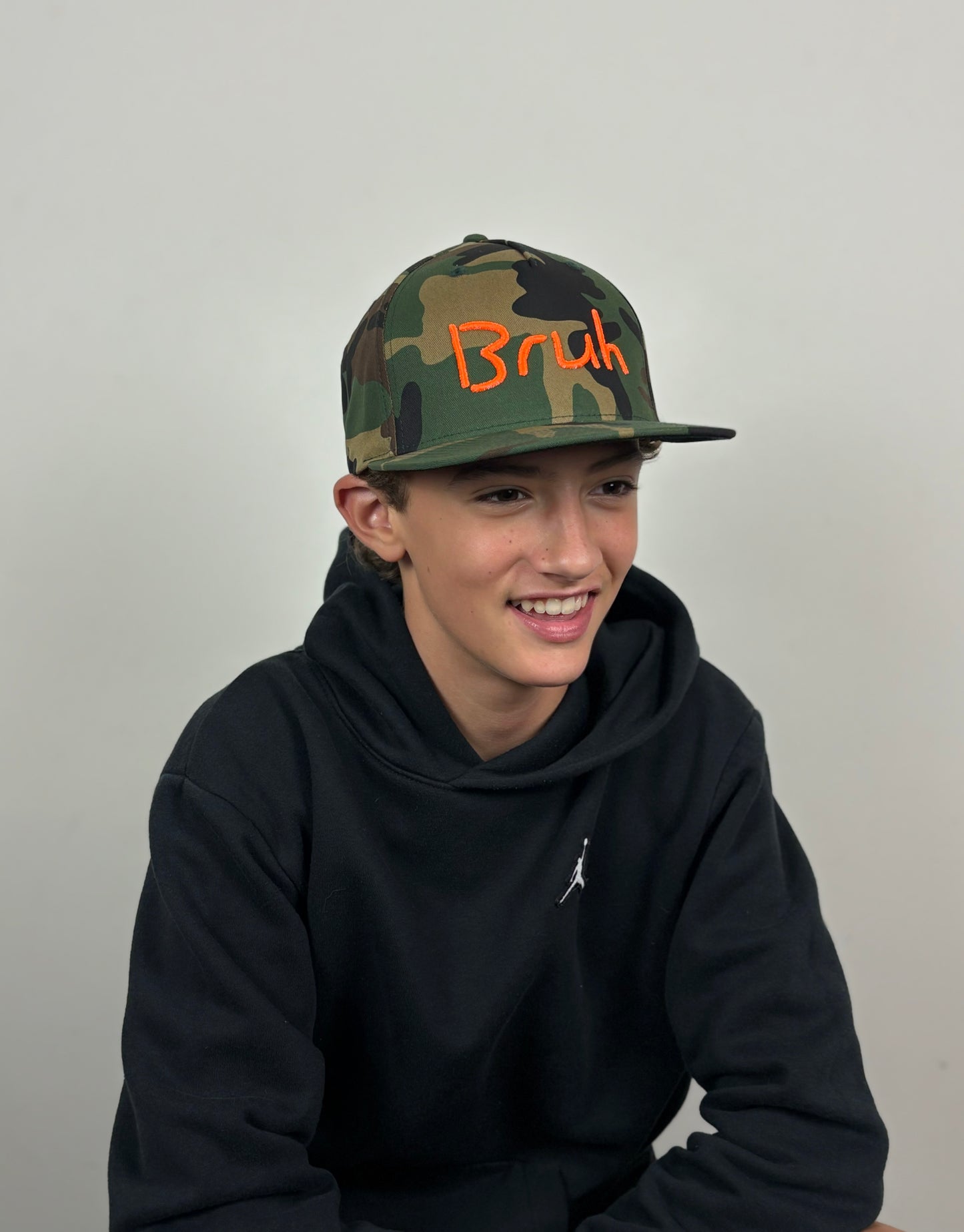 Bruh Camo/Orange Snapback